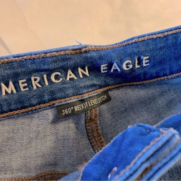 American Eagle ‘Hi-Rise Jegging’ ‘360 Next Level Stretch’ Skinny Sz 4 SHORT - Picture 2 of 5